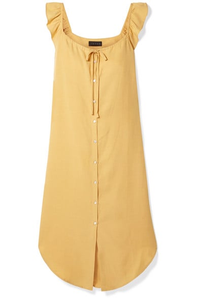 Hatch The Jenna Ruffled Tencel-and-Linen-Blend Midi Dress