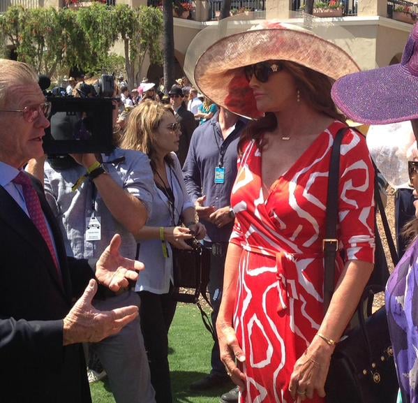Her derby look was on-point during a day at the Del Mar racetrack.