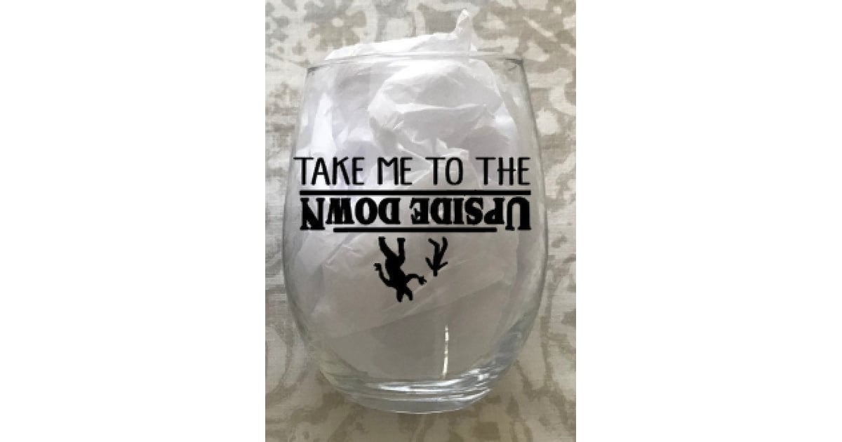 Stranger Things Upside Down Wine Glass | 13 Stranger Things Halloween Decorations Fit For 