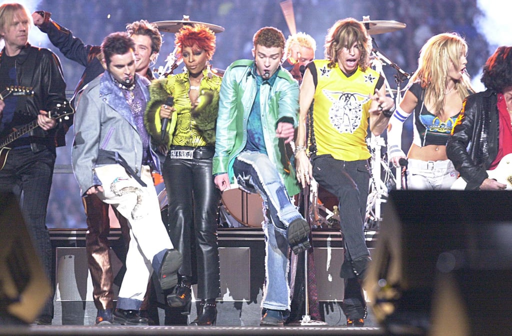 NSYNC, Britney Spears, and Aerosmith Super Bowl Performance