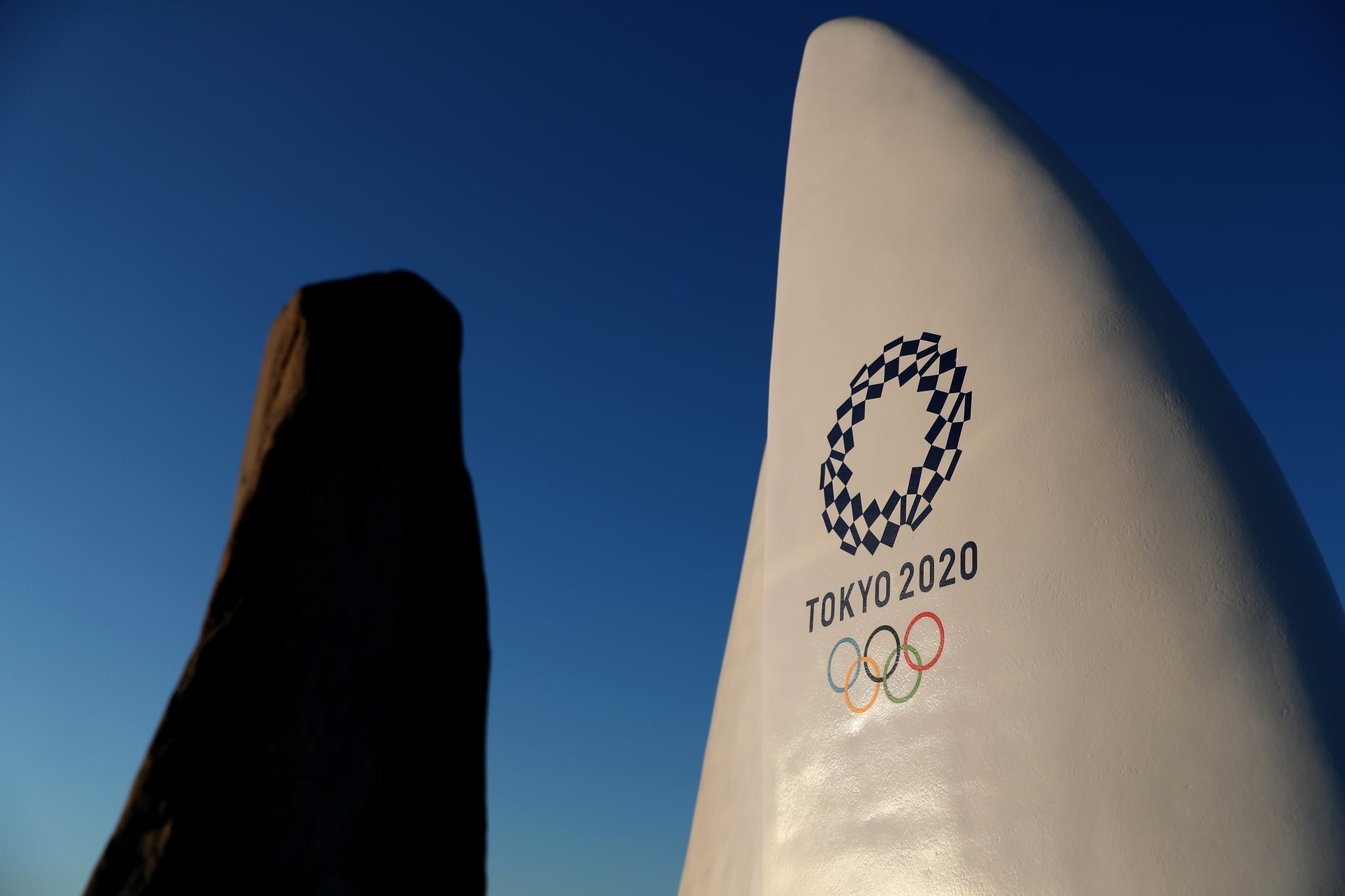 FUJISAWA, JAPAN - JANUARY 30: Tokyo 2020 signage is seen in Enoshima during the build up to the Tokyo 2020 Olympic Games on January 30, 2020 in Fujisawa, Kanagawa Prefecture, Japan. The venue will hold the sailing events. (Photo by Clive Rose/Getty Images)