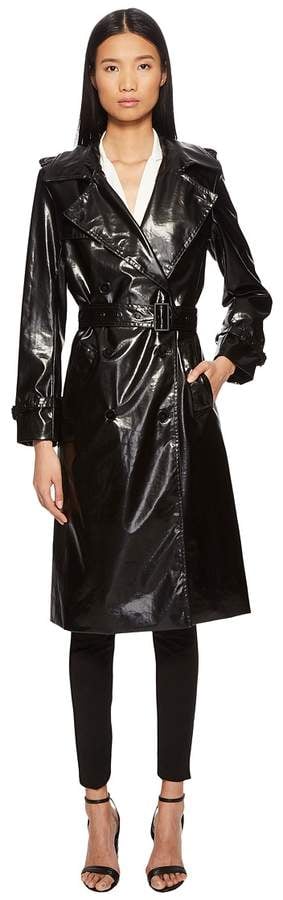 The Kooples Vinyl-Style Belted Trench