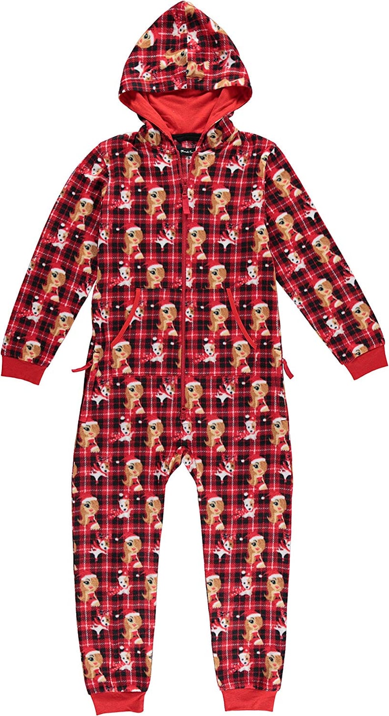 Mariah Carey Kids' Plaid Print Hooded Onesie