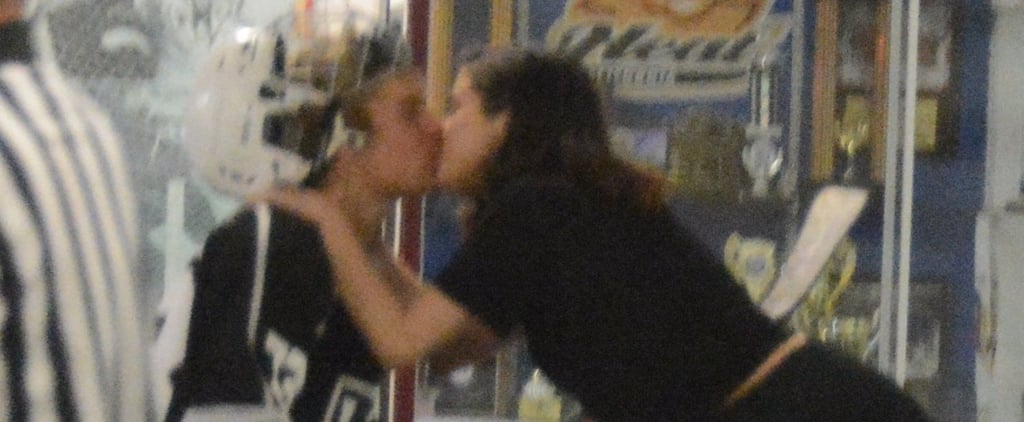 Justin Bieber and Selena Gomez Kissing at Hockey Game 2017