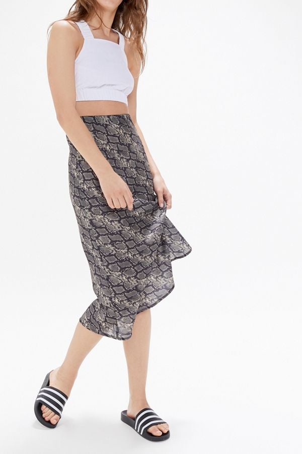 UO Rowan Satin Slip Skirt