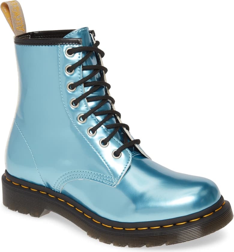 Dr. Martens 1460 Chrome Boots in Blue Chrome | Dr. Martens Pink Boots ...