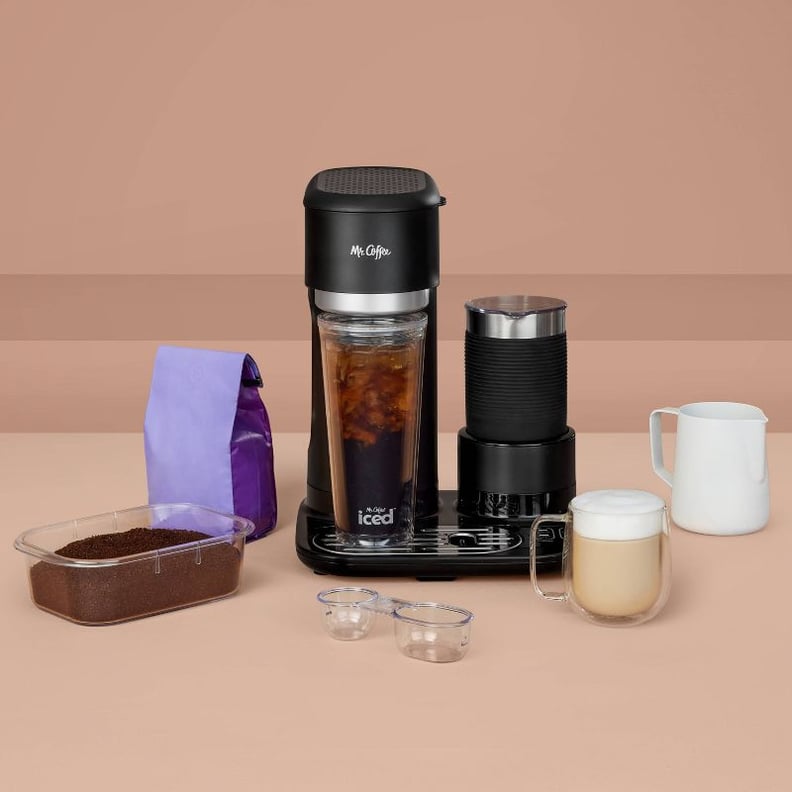 A Coffee Machine: Mr. Coffee 4-in-1 Single-Serve Latte, Iced, and Hot Coffee Maker