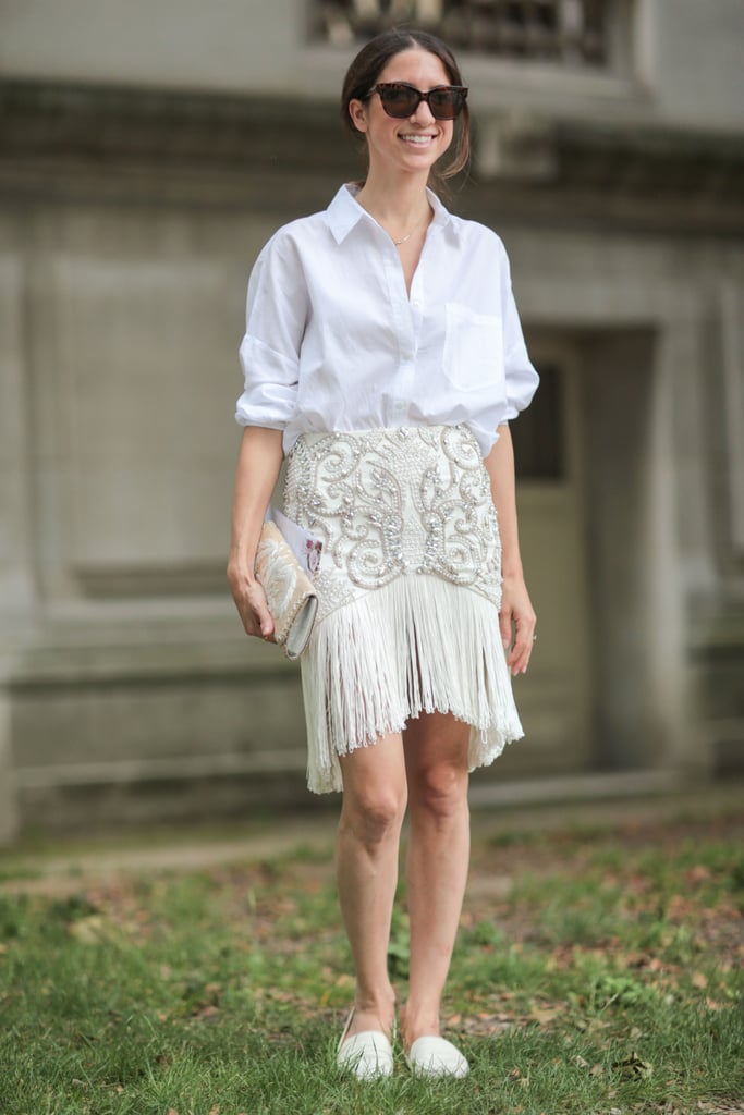 Pair your classic shirt with a not-so-classic bottom.