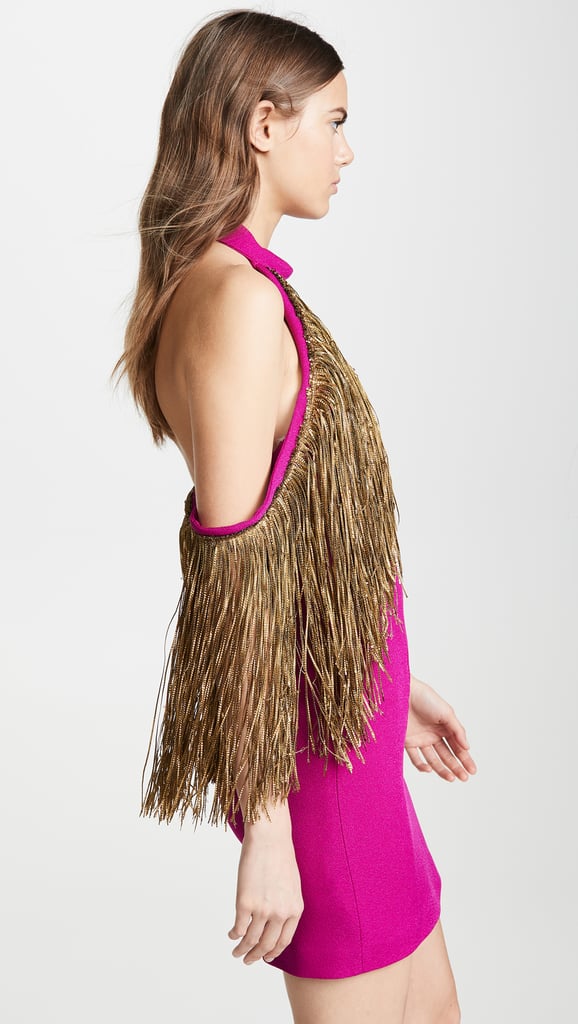 Sandra Mansour Fringe Mini Dress