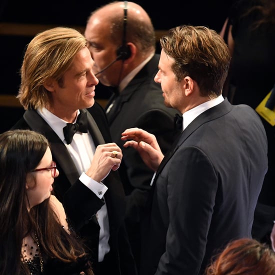 Photos of Brad Pitt and Bradley Cooper Talking at the Oscars