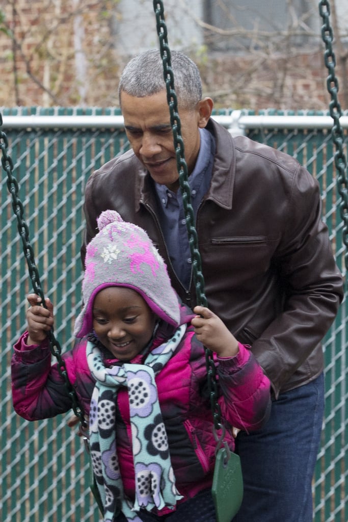 Barack Obama at Playground With Kids January 2017