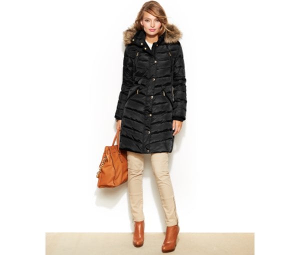 Michael Michael Kors Hooded Faux-Fur-Trim Puffer Coat | 13 Warm Winter Coats  Under $200 | POPSUGAR Fashion Photo 9
