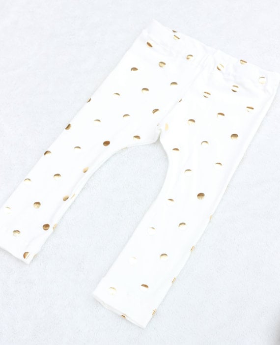 Gold Polka Dot Leggings