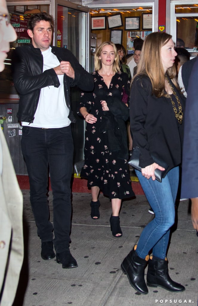 Matt Damon at Dinner With Emily Blunt and Chelsea Clinton
