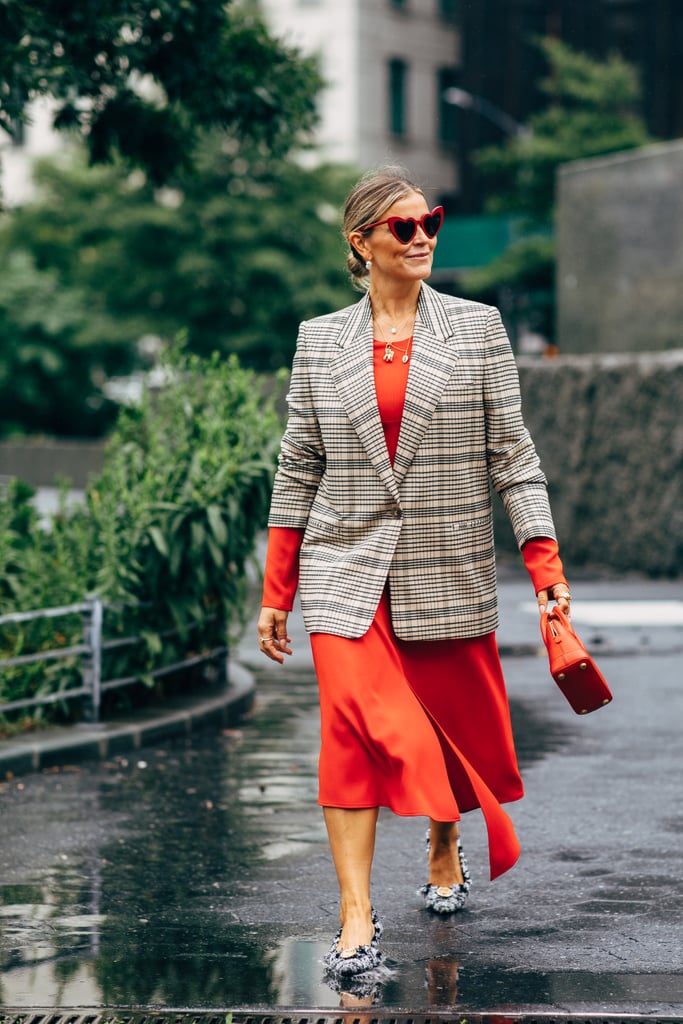 Draw attention to a textured flat with a plaid blazer, or any contrasting print.