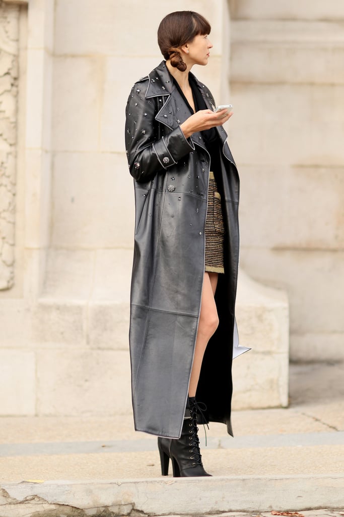 An embellished leather coat is the kind of statement piece that can make a whole look.
An embellished leather coat is the kind of statement piece that can make a whole look.