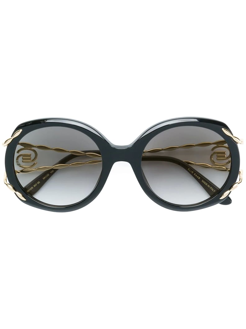 Elie Saab Logo Oversized Sunglasses