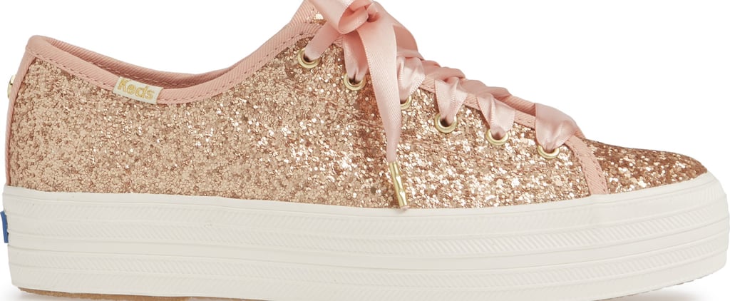 Kate Spade Keds Rose Gold Glitter Sneakers 2019