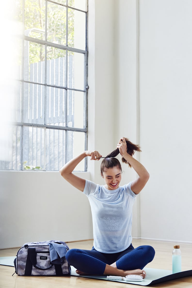 Sociala Round Neck Cropped Tank Tops For Women Stretch Yoga Atheltic Tank  With Shelf Bra 