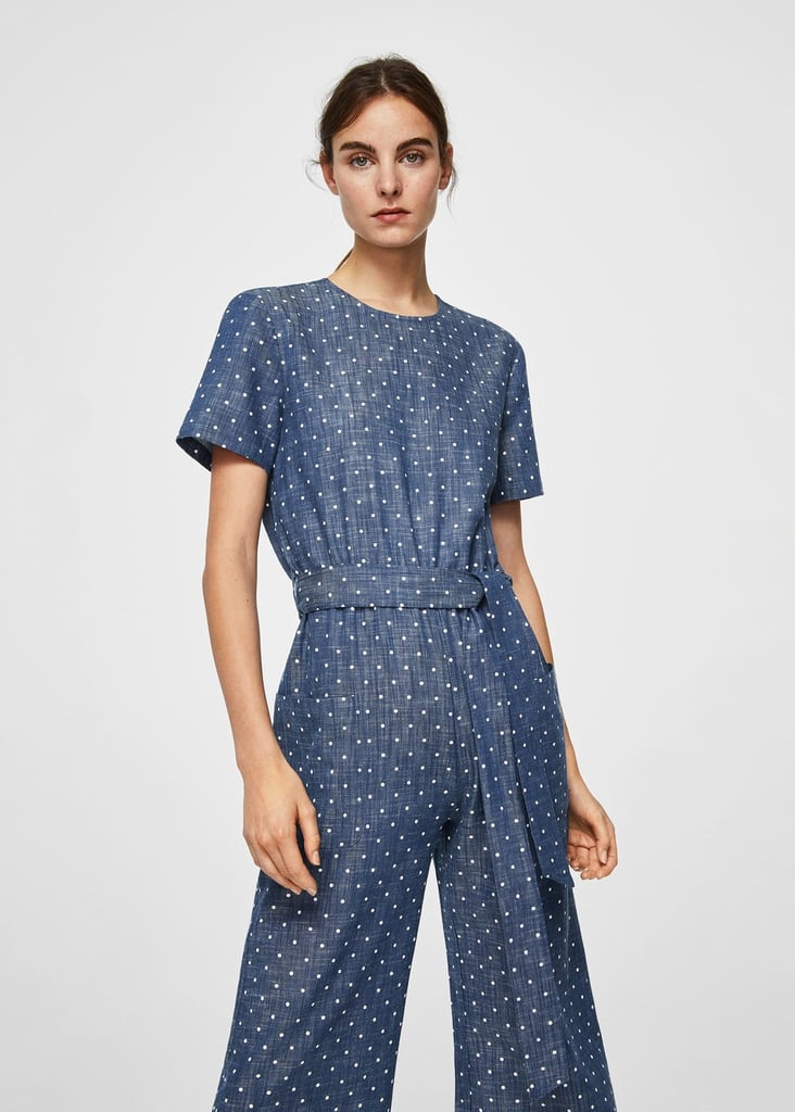 mango polka dot long jumpsuit