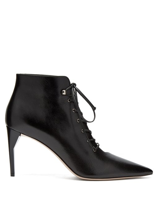 miu miu lace up leather ankle boots
