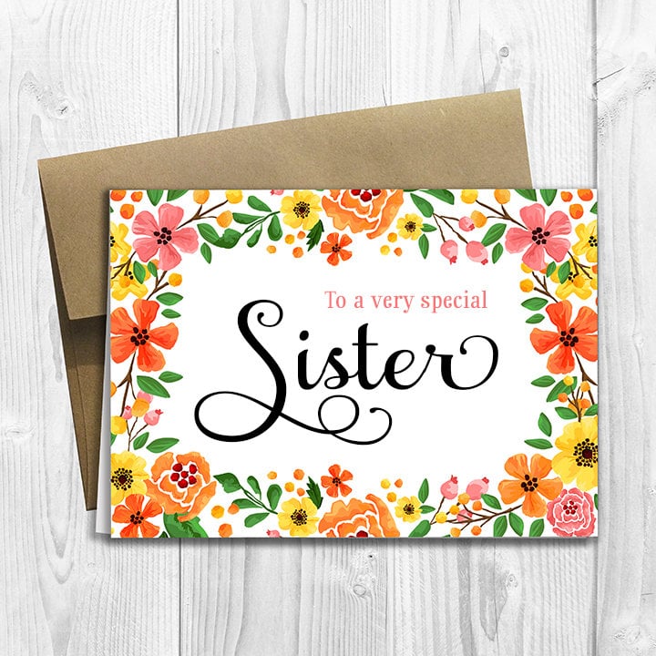 To a Very Special Sister Mother’s Day Card Happy Mother's Day Cards