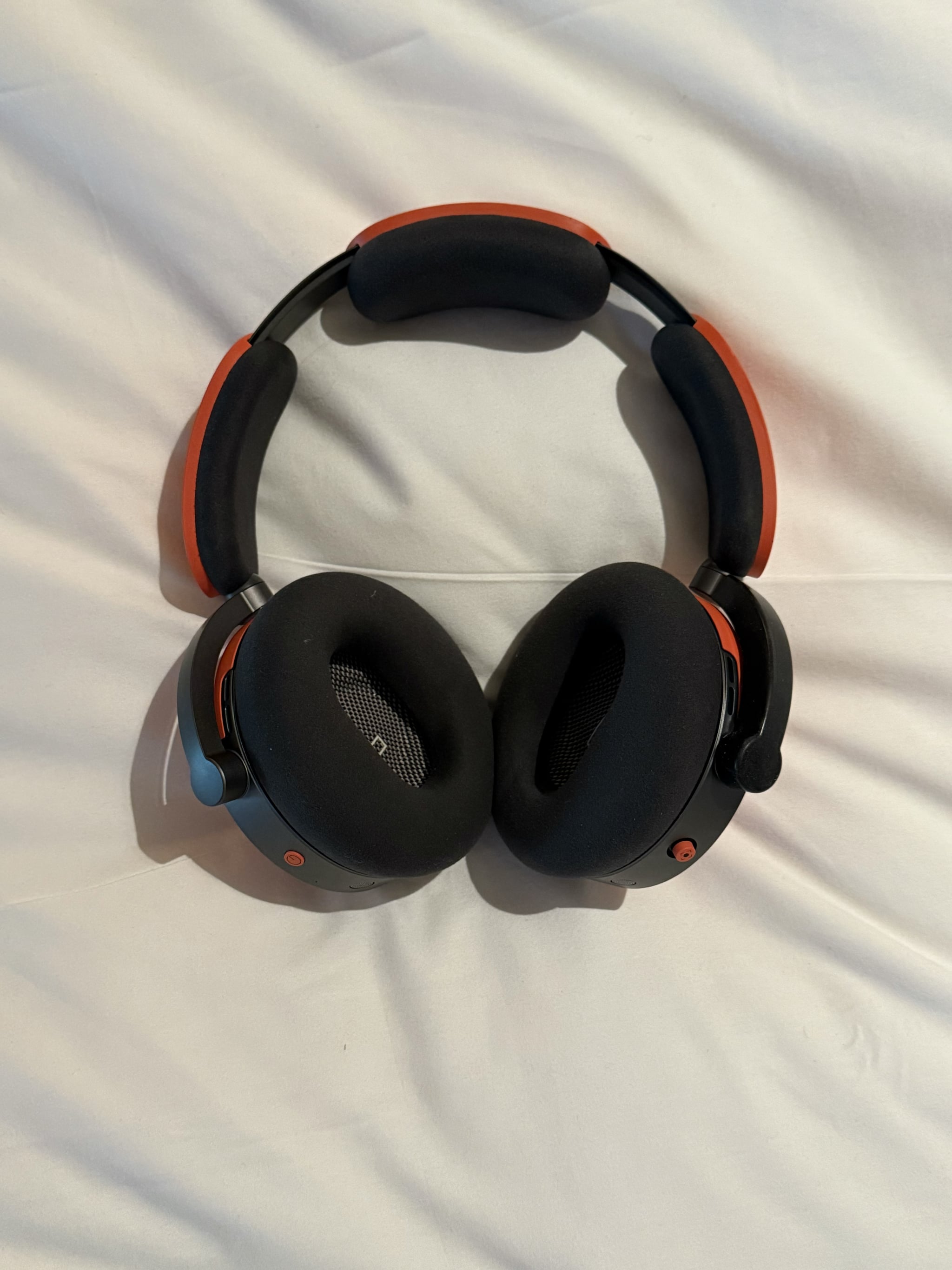  The microfiber cushions of the Dyson OnTrac Headphones.
