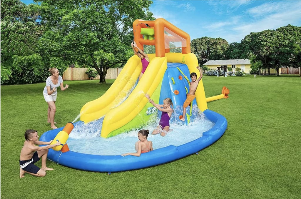 H2OGO! Mount Splashmore Kids Inflatable Backyard Water Slide