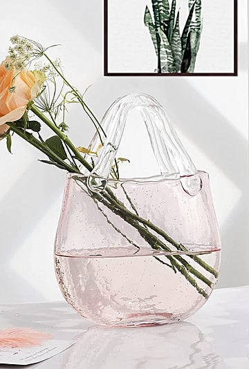 Shop the Amazon Glass Purse Flower Vases Trending on TikTok