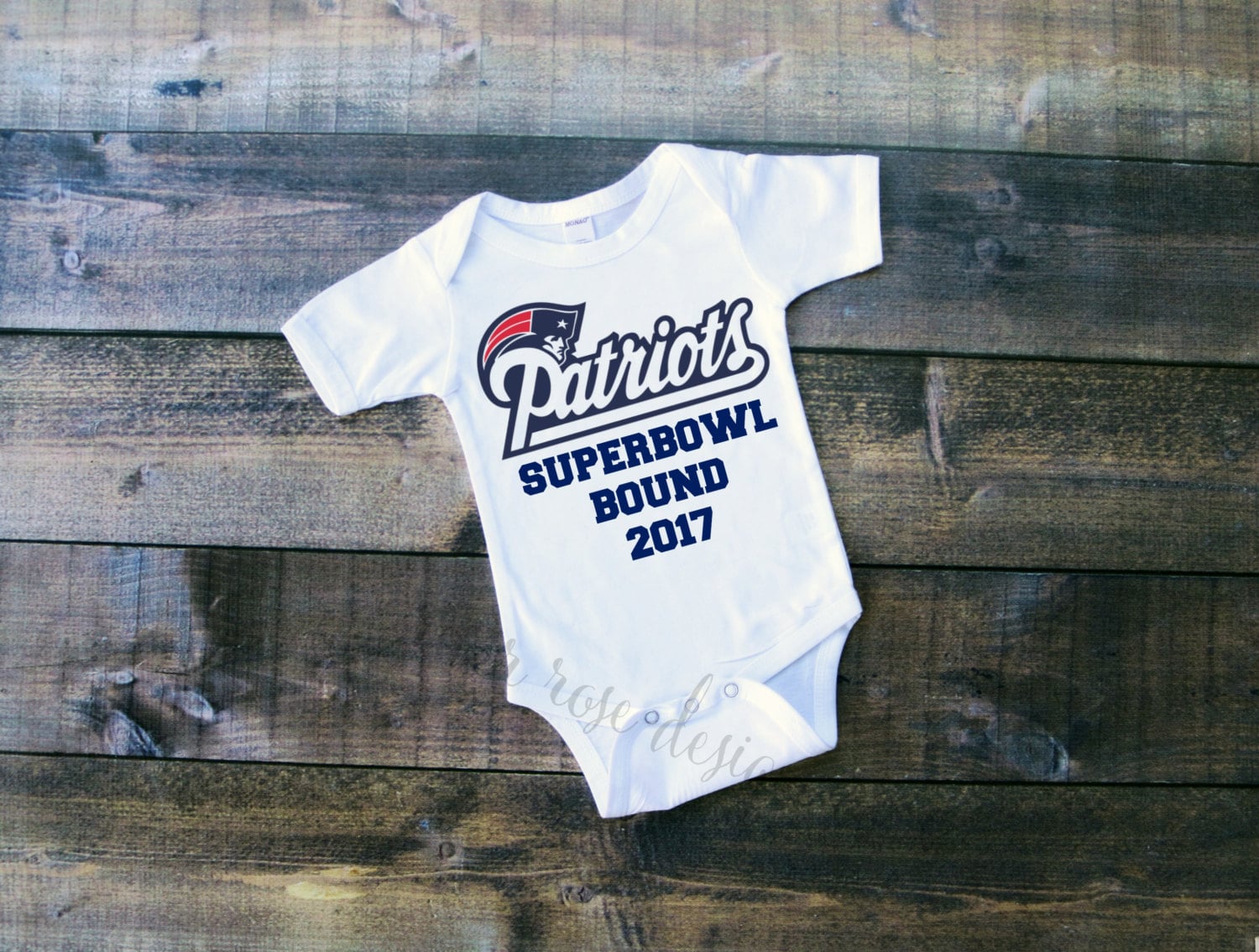 patriots baby onesie