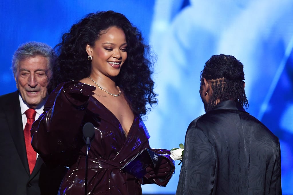 Rihanna's Latex Coat at the Grammys 2018
