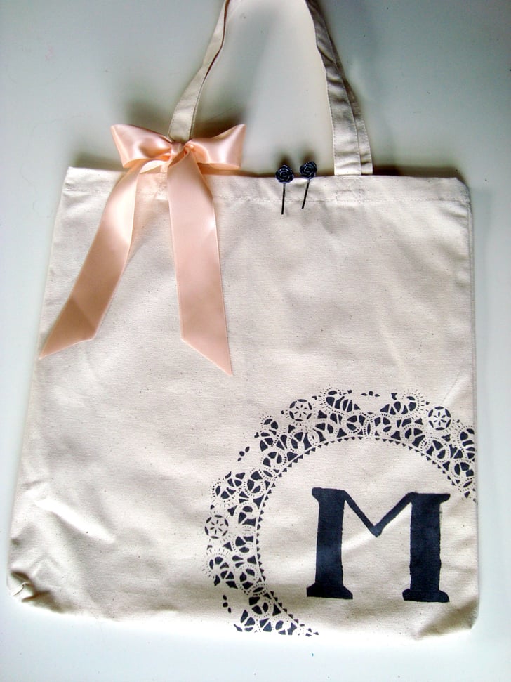 Monogram Canvas Tote | 48 Beautiful DIY Bridesmaid Gifts That Are Chic and Cheap | POPSUGAR ...