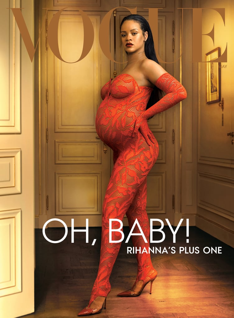 Rihanna Wears a Red Lace Alaïa Catsuit on Vogue's May Cover