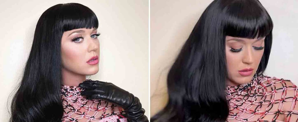 Katy Perry's Black Hair Color and Bangs For American Idol