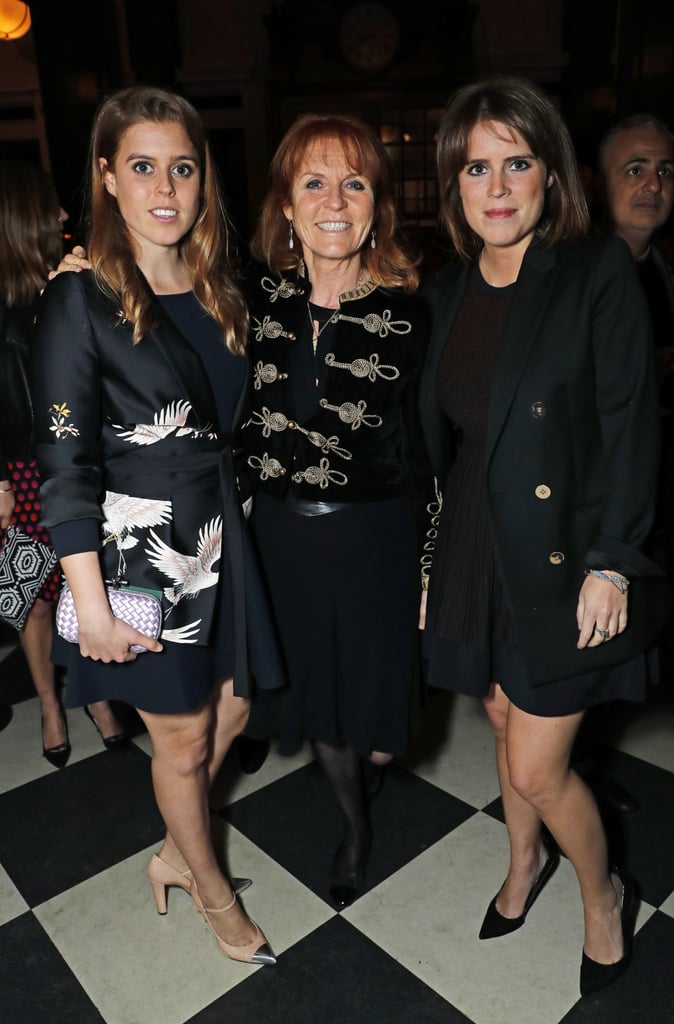 Sarah and her daughters were all dolled up for a London event in 2017.