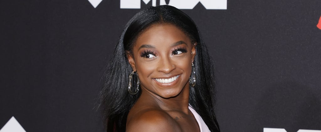 Simone Biles Styled a Corset With Ruched Leather Pants