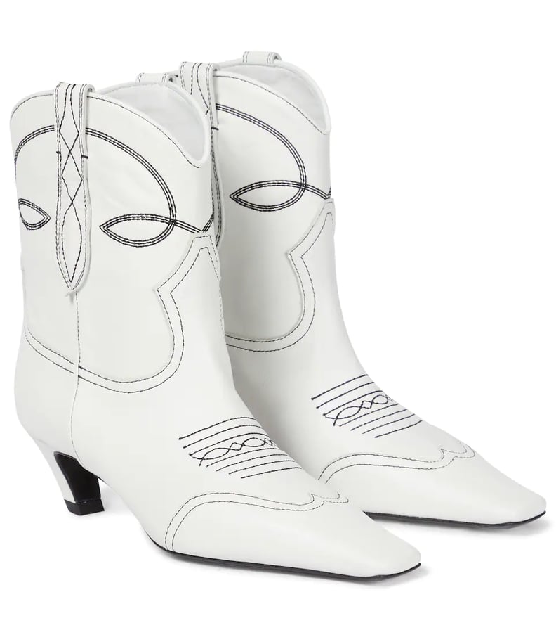Khaite Dallas Leather Cowboy Boots