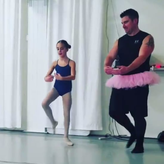 Dads Join Daughters' Ballet Class on Valentine's Day