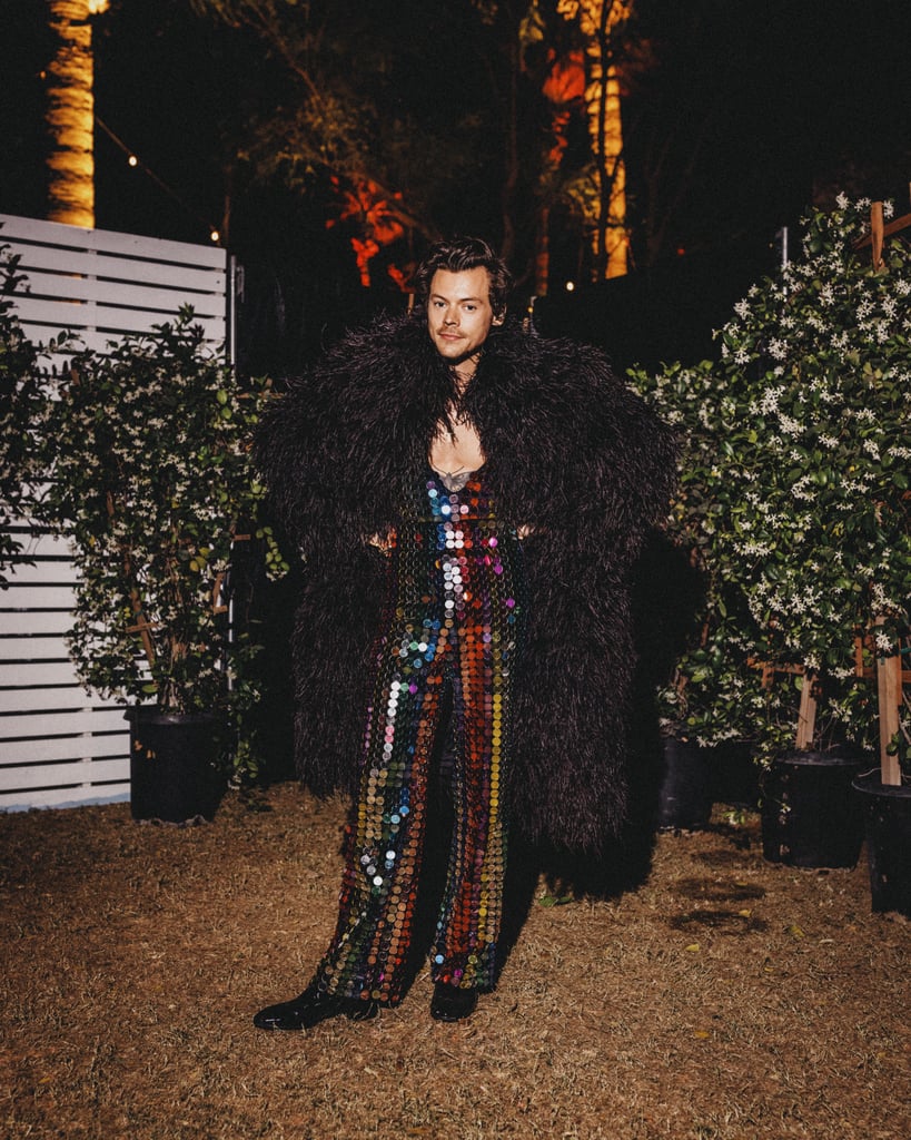 Harry Styles Wears Plunging Gucci Jumpsuit at Coachella