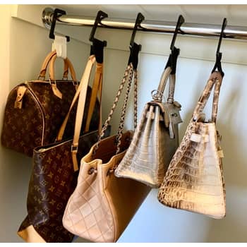 Acrylic purse hanger shop the home edit