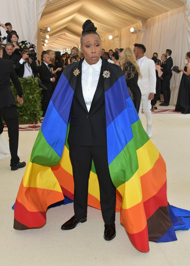 Lena Waithe's Rainbow Cape at the Met Gala 2018 Pictures