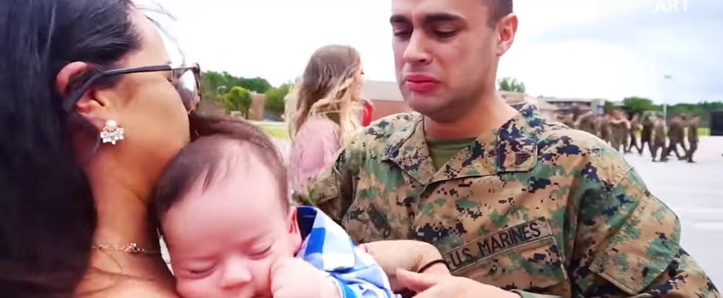 Marine Meets Newborn Son For First Time — If He's Crying, There's No Hope For the Rest of Us