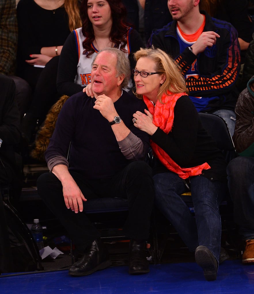 While Streep sat next to 50 Cent at a Knicks game in 2014, her actual date was Gummer, who cheered with her courtside.