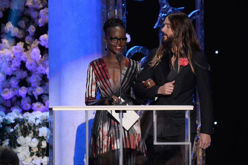 During the show, it became clear Jared Leto was entranced by Lupita Nyong'o.