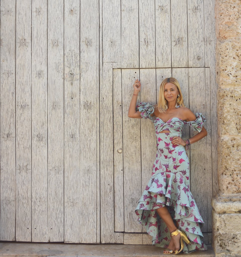 This off-the-shoulder and cutout dress is my absolute favorite. The color selection and the sleeve details put an instant smile on my face. Pair it up with fun shoes and accessories, and I assure you 100 percent that you'll be the life of the party!