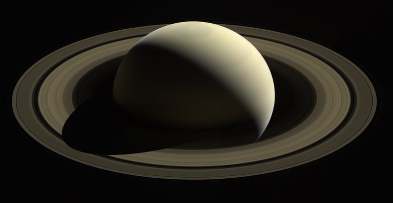 A farewell sight of Saturn from Cassini.