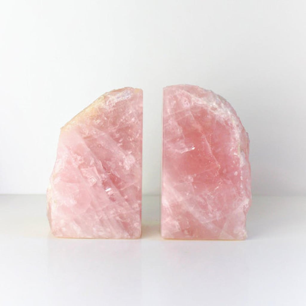 Pink Rose Quartz New Bookends