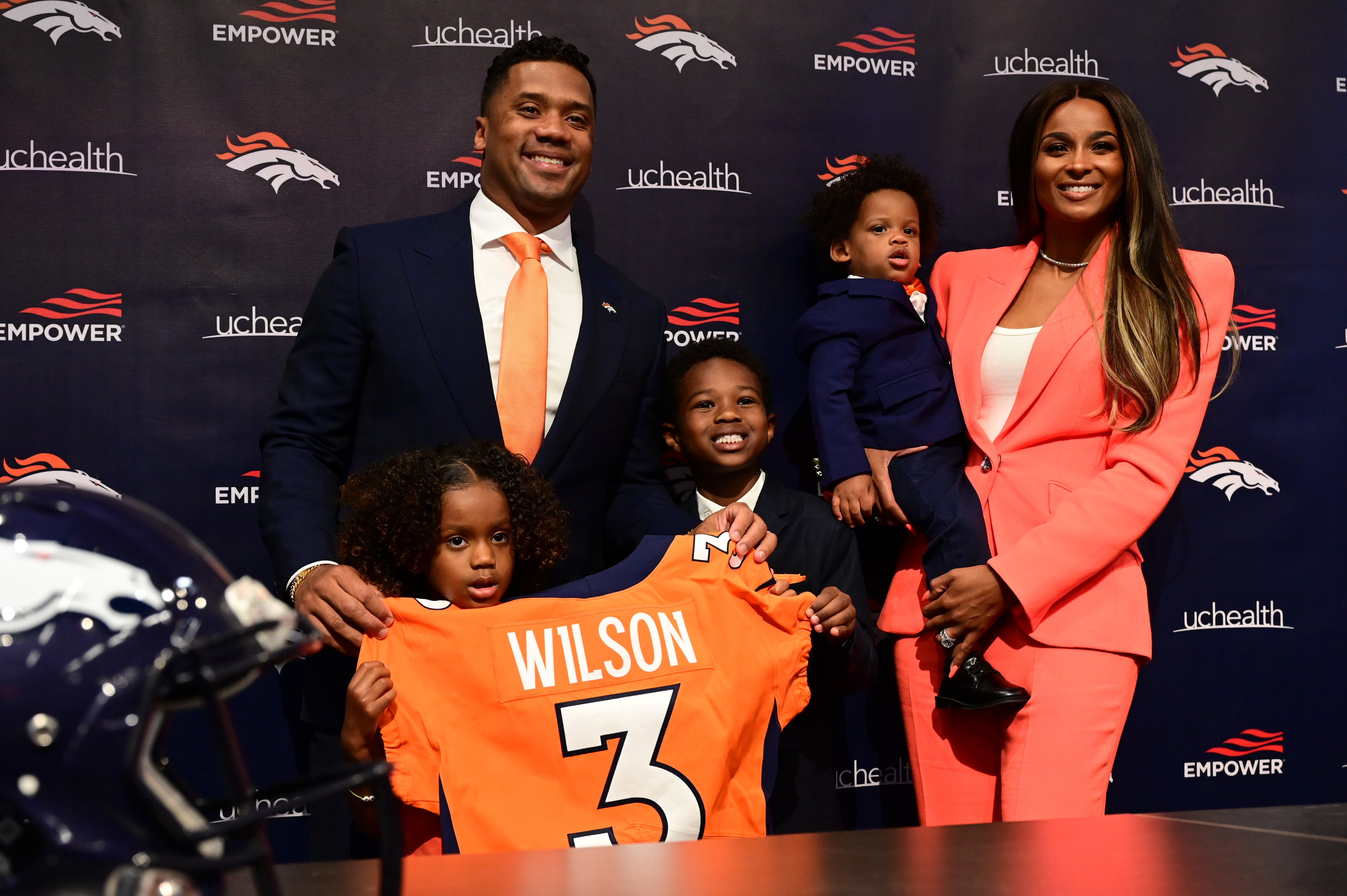 Ciara and Russell Wilson's Family at Denver Broncos Signing