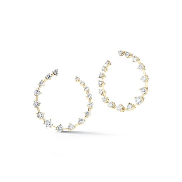 Jade Trau Crescent Diamond Hoops