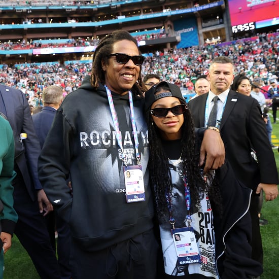 JAY-Z and Blue Ivy Carter at the 2023 Super Bowl